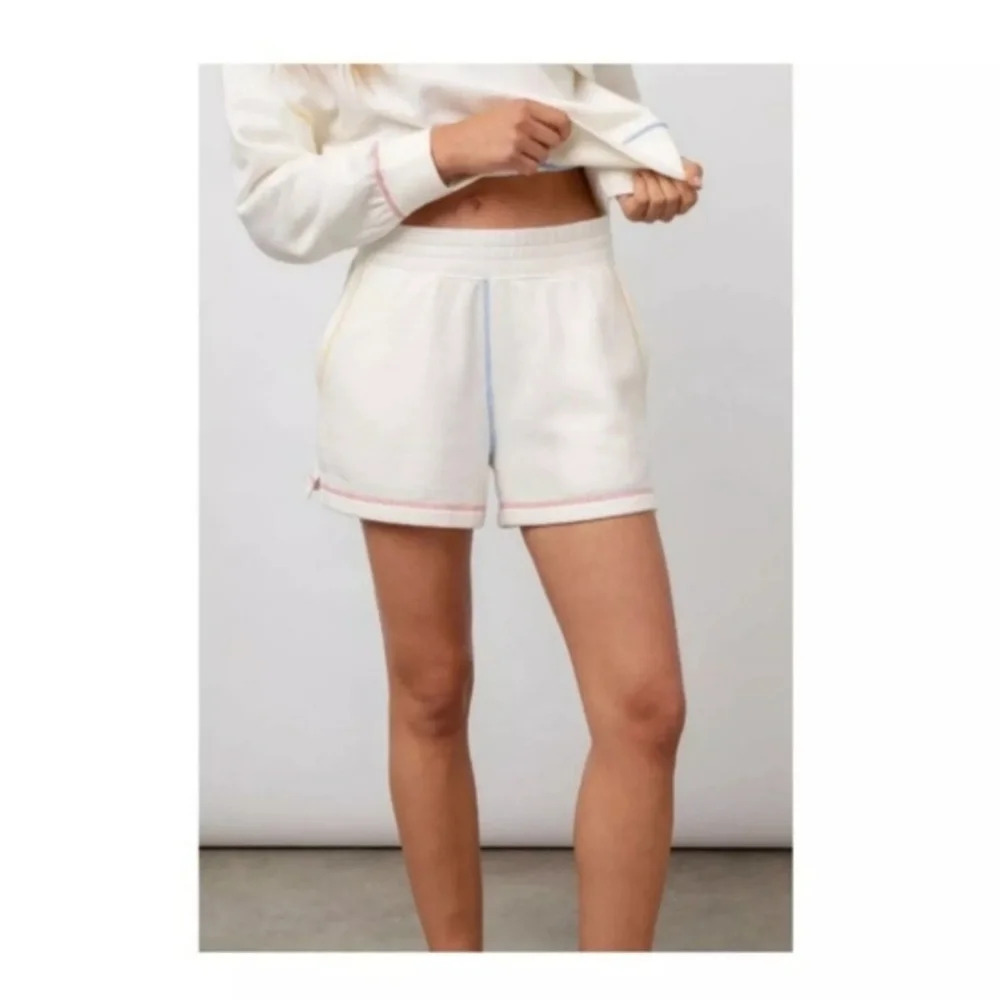 Rails Alice Rainbow Stitch Shorts Cream colorful loungewear Activewear XL